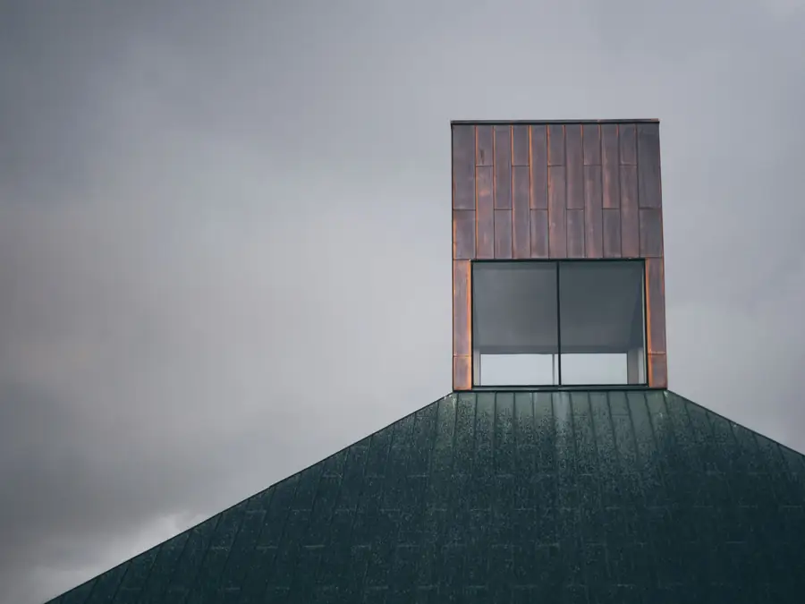 Copper standing seam metal roof