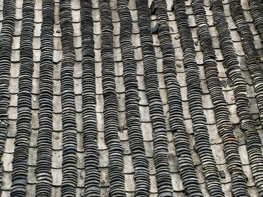 Close-up of a natural slate roof on a Bergen County luxury home